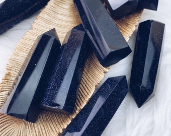 Blue Goldstone Tower / Punto / Varita / Decoración