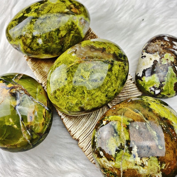 Green Opal Palm Stone Green Crystal Opal Green Palm Crystal Green Stone Opal Palm Stone Opal Green Crystal Palm Stone Oval Palm Stone Opal