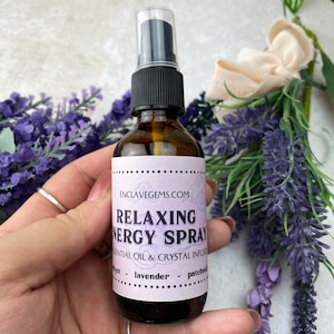 Relaxing Aura Spray Calming Smudge Spray Energy Healing Energy Cleansing Aromatherapy Spray Crystal Mist Essential Oil Infused Mist