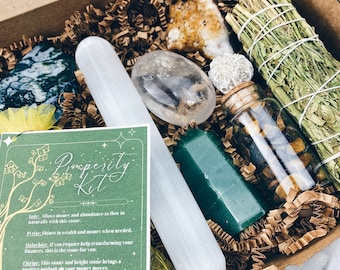 Abundance Crystal Gift Box Crystal Prosperity Abundance Kit Gift Set Crystal Lover Gift Set Abundance and Prosperity Bundle Attract Money