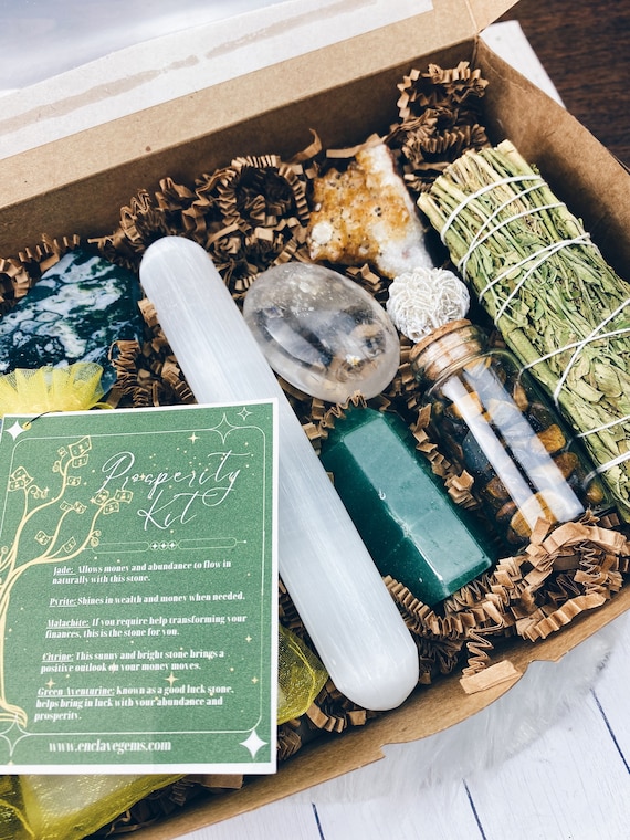 Abundance Crystal Gift Box Crystal Prosperity Abundance Kit Gift Set Crystal Lover Gift Set Abundance and Prosperity Bundle Attract Money