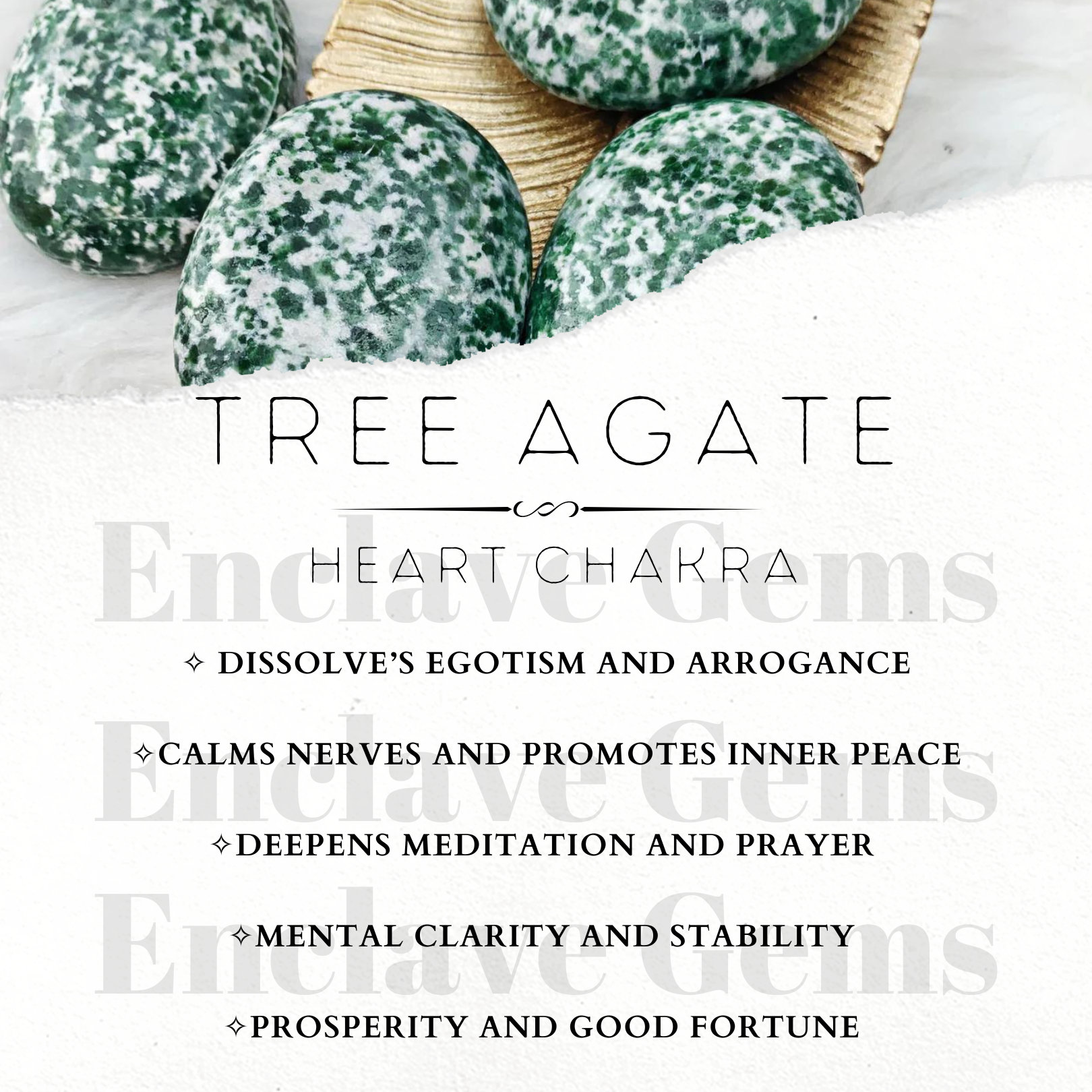 Printable Tree Agate Crystal Information Card Crystal Meaning