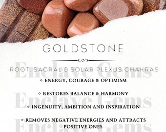 Printable Goldstone Crystal Information Card Crystal Meaning Cards Download PDF PNG Gemstone Properties Card Gemstone Information Download