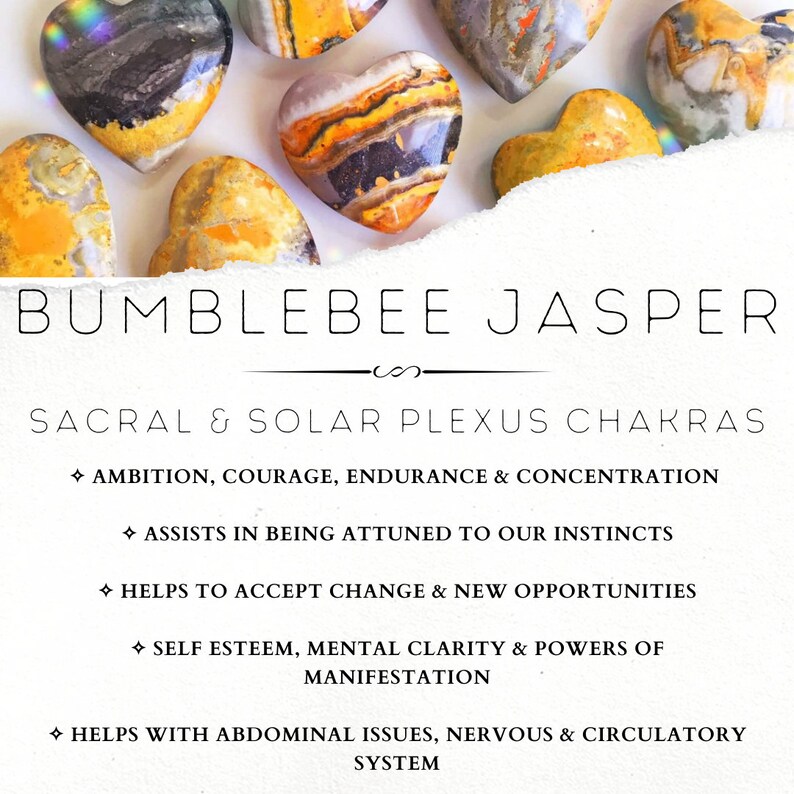 Bumblebee Jasper Palm Stone Crystal Bumblebee Jasper Stone Etsy