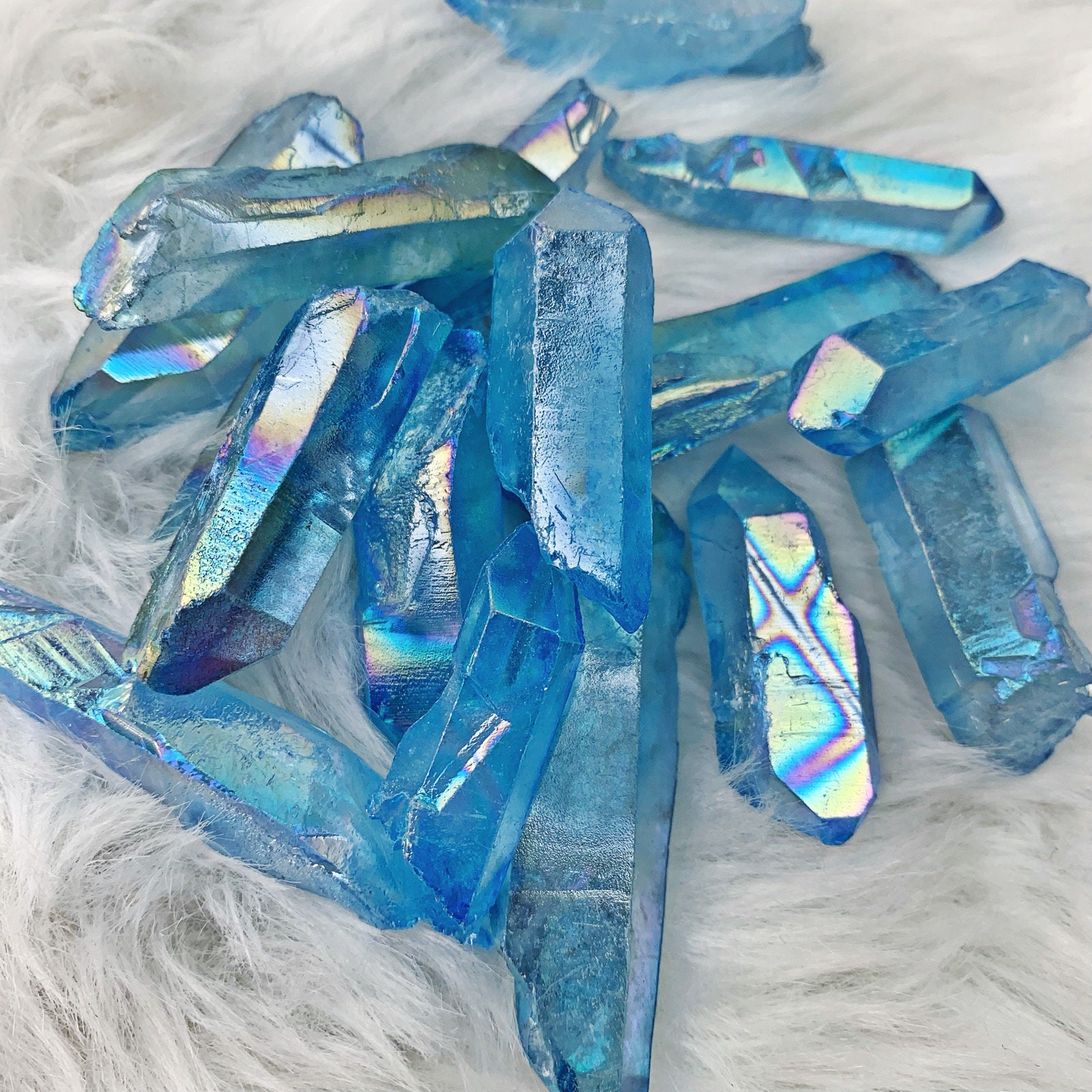 Aqua Aura Quartz Point *FLASHY*