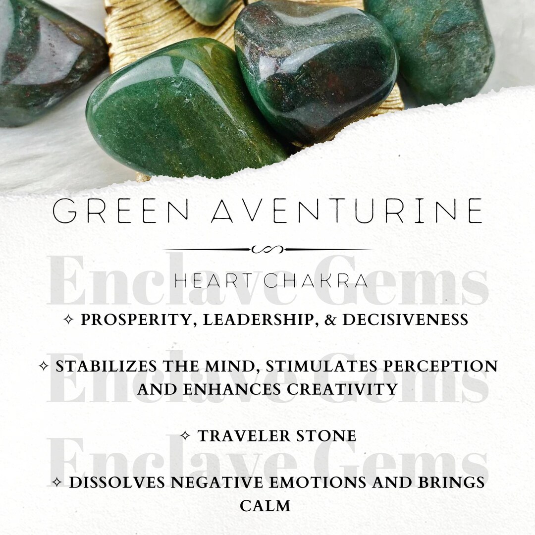 Printable Green Aventurine Crystal Information Card Crystal Etsy