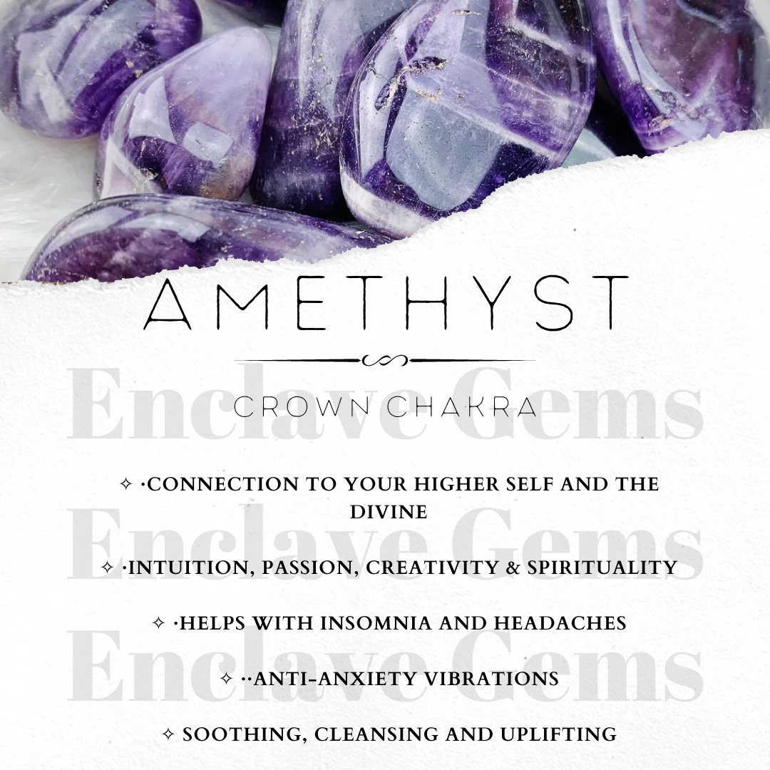 Printable Amethyst Crystal Information Card Crystal Meaning - Etsy