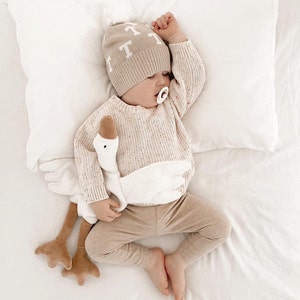 Baby comforter Mr. Duck duck plush,plush toy,goose plush,duck plushie,duck lovey,goose stuff animal,baby comforter,lovey,baby lovey image 4