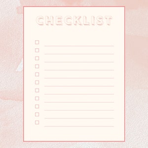 Checklist Set of 4