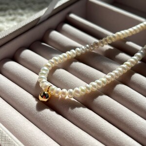 Silver pearl bead necklace | Tiny pearl nceklace | Daily wear necklace | Real pearl necklace | Tiny pearl choker | White pearl necklace