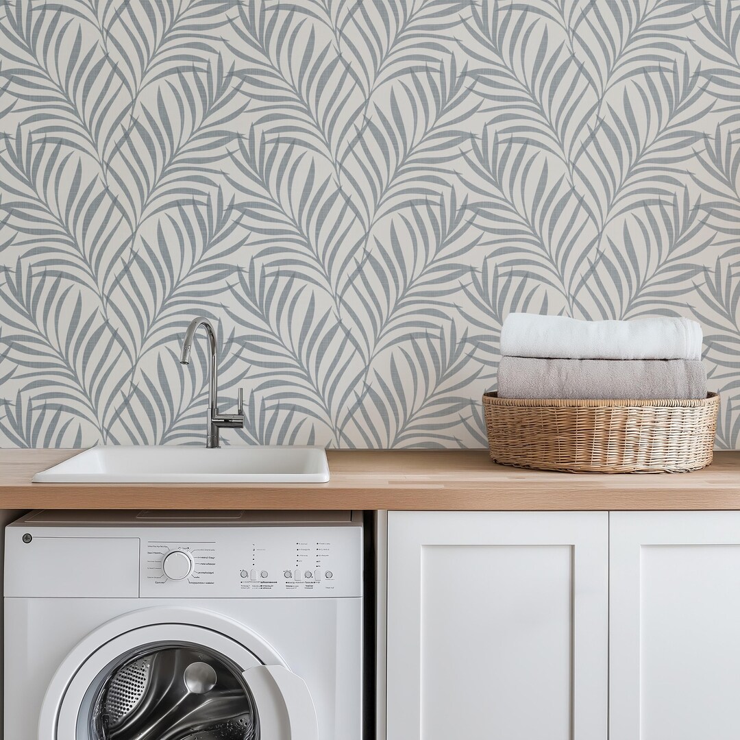 Palm Leaf Wallpaper | Tropical Coastal Nautical | Peel and Stick ...