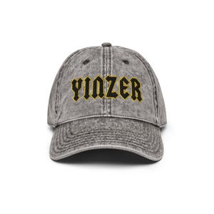 Pittsburgh Yinzer Hat | Pittsburgh Sports Fan Baseball Cap | Embroidered Vintage Washed Dad Hat | Steel City Gift for Yinz