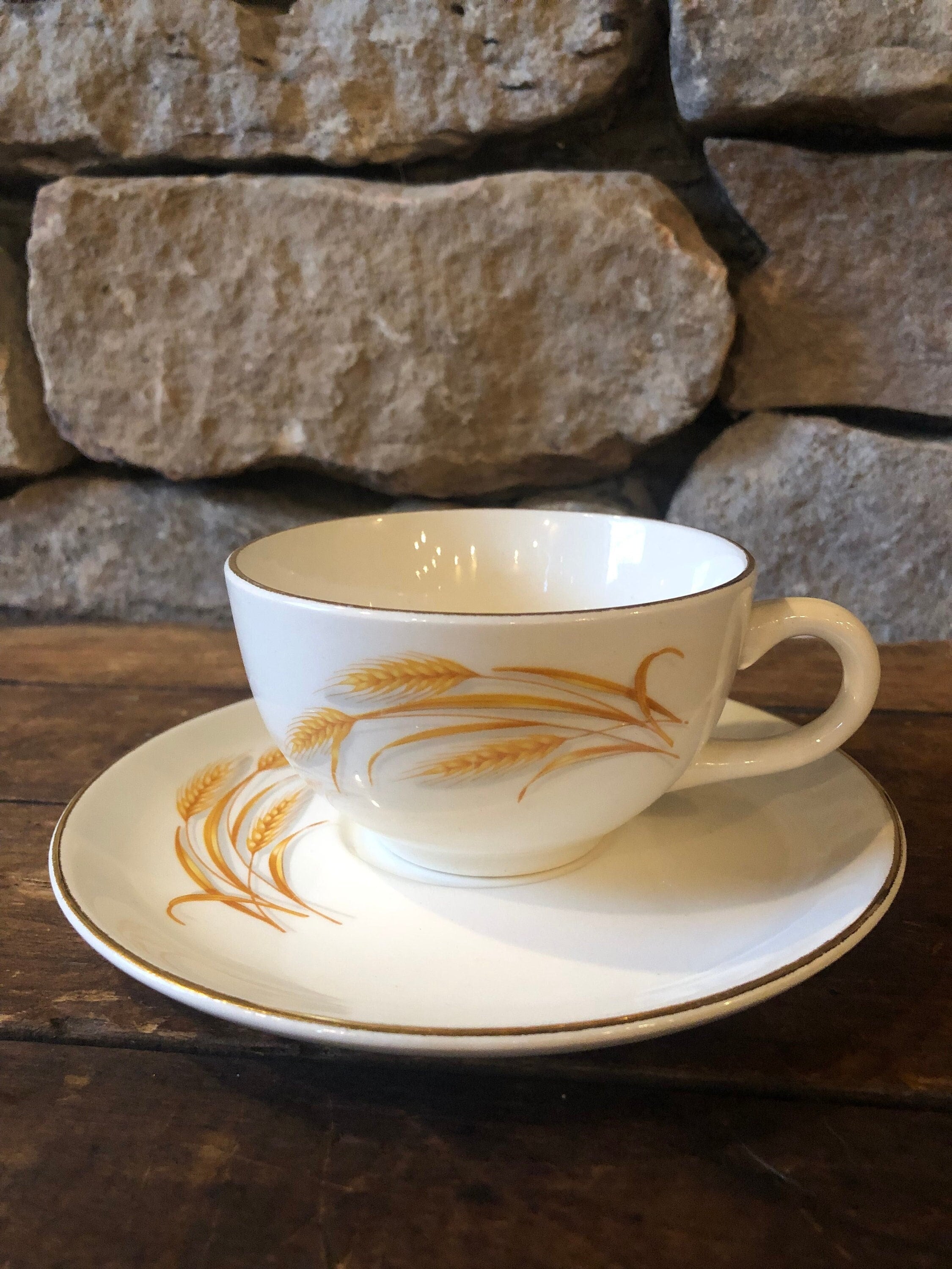 Wheat Picker Espresso Cup & Saucer