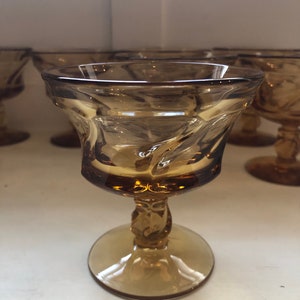 Fostoria Amber Swirl Glass Dessert Cups – Two Girls Treasure