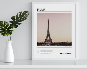 Paris Printable Poster, Travel Photos, Digital Download, Wall Art, Home Decor