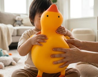 VIRAL Jumbo Yellow Duck Squishy Stress Ball Kawaii Slow Rise Sensory Fidget Collectible