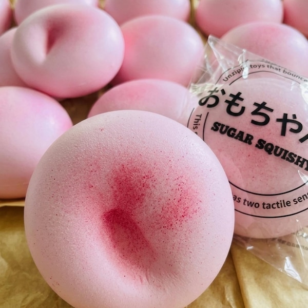 Pink Bun Slow Rise Sticky Foam Kawaii ASMR Fidget Squishy Toy Collectible