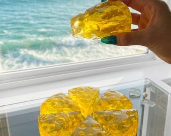 Käse Scheibe Squishy Slow Rise Befriedigendes Soft Squish Sensorisches Fidget Stress Spielzeug