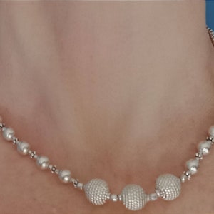 925 silver necklace.Rare, vintage silver beads.  Silver 925 beads. For a gift.  For her.  In the collection.  Unusual.  What to give?