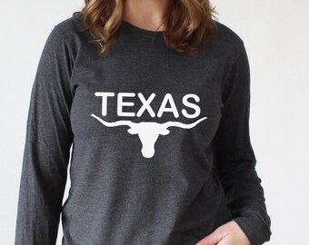 T-shirt Texas, Camicia di Stato, Camicia Texana, Longhorn TShirt, Camicia Texas, Camicia Country Music, Camicia College, Austin Texas, Camicia Country Girl
