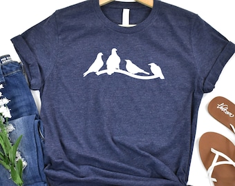 Bird T-Shirt, Bird Lover Shirt, Gift For Bird Lover, Birds T-Shirt, Nature Lover Shirt, Birds On Wire Shirt, Nature Shirt