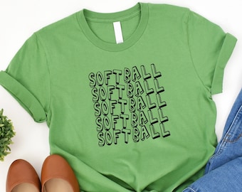 Softball Shirt - lustige Softball T-Shirts, Damen Softball Shirt, süße Softball Shirts, lustige Baseball Softball Mom Shirts, Team Geschenke