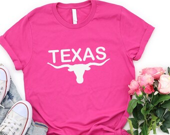 T-shirt Texas, Camicia di Stato, Camicia Texana, Longhorn TShirt, Camicia Texas, Camicia Country Music, Camicia College, Austin Texas, Camicia Country Girl