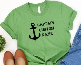 Captain Shirt, Personalizza Captain Shirt, Personalizzata Captain Shirt, Sailing Shirt, Sailing Boat Tee, Nautical Anchor Shirt, Yacht Mens Tee
