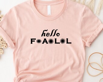 Hello Fall T-shirt, Cute Fall tshirts Women, Hello Fall Tshirt, Autumn, Fall T-shirts for Women, Plus Size Fall T-Shirts