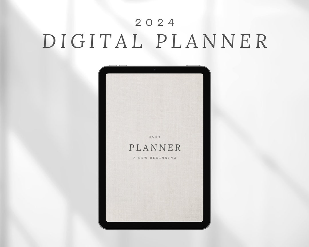 2024 Digital Planner for Ipad: Minimalist Daily Journal - Etsy