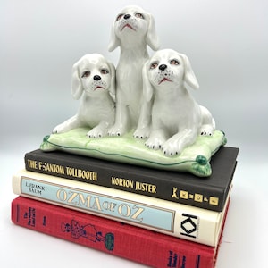 Vintage Midcentury Italian Puppy Dog Porcelain Sculpture Late 1940’s