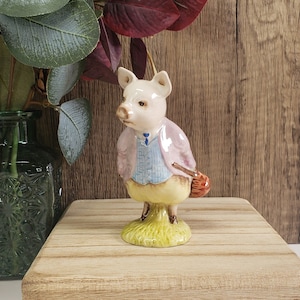 Vintage Beswick Beatrix Potter Pigling Bland Porcelain Figurine Made in England | Beatrix Potter Collector Gifts Nursery Decor Gifts
