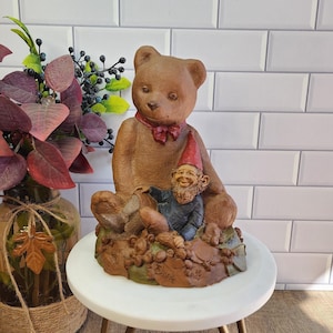 Vintage Hand Signed Tom Clark &quot;Ben & Hunny&quot; Teddy Bear and Gnome Resin Figurine Tom Clark Collector Gift Teddy Bear Lover Gift Holiday Gift