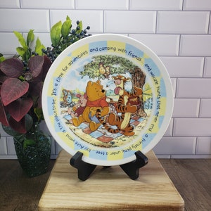 Vintage Winnie Puuh Teller Wandbehang Made in England | Geschenk für Disney Sammler Winnie The Pooh Liebhaber Geschenk Kinderzimmer Wand Dekor Geschenk