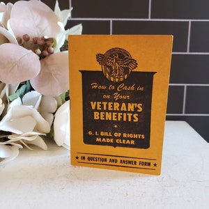 1945 Little Blue Book #1826 How to Cash in on Your Veterans Benefits by Albert Coleman | Mint Condition GIft for Veteran World War II Gifts
