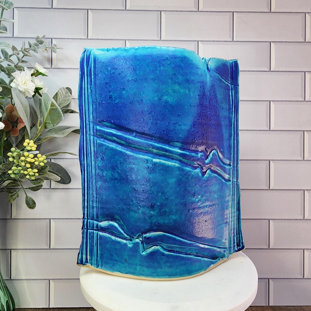 Vintage Modernist Studio Pottery Vase: Cobalt Blue Glaze Art - Etsy