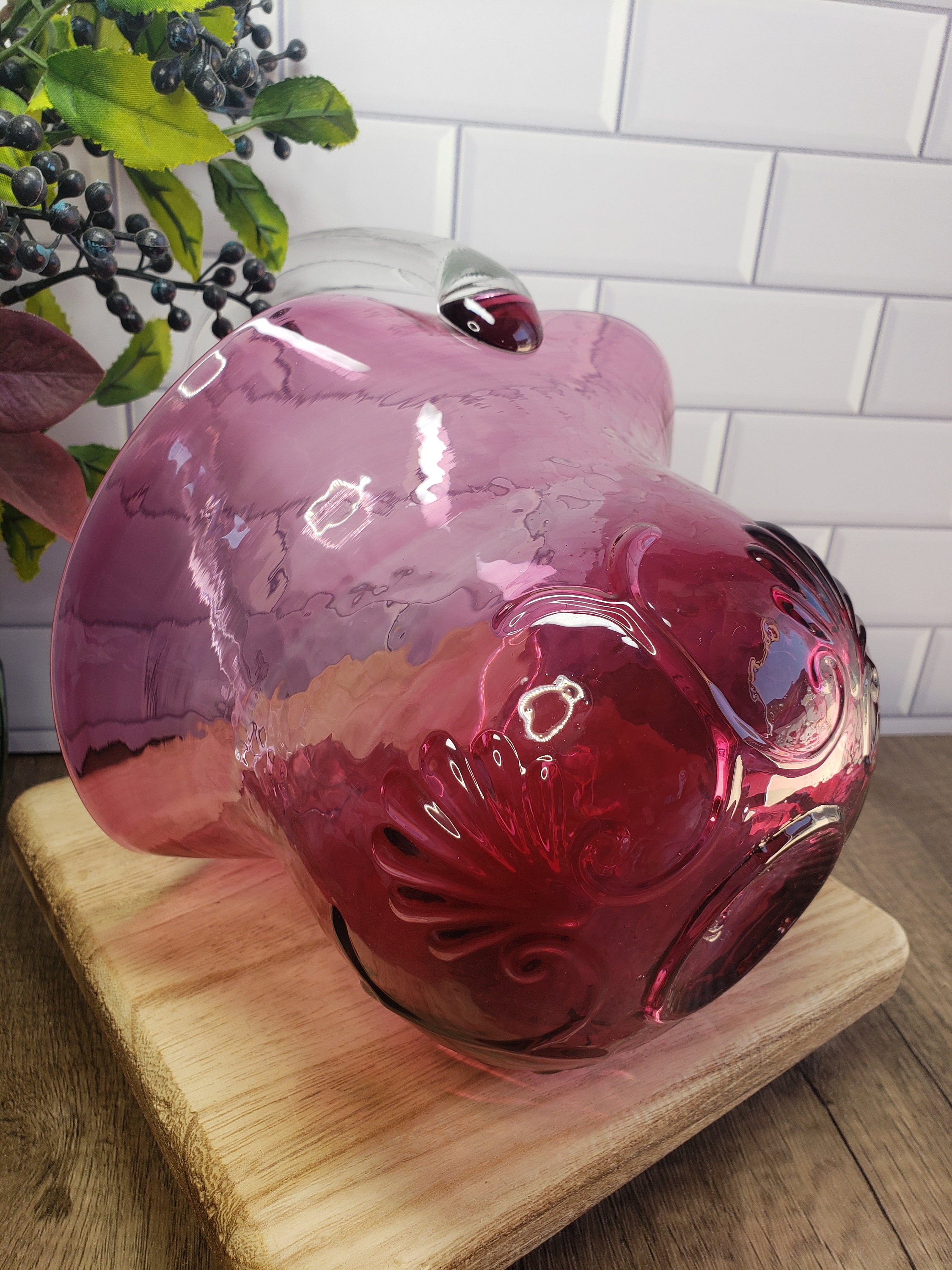Yahoo!オークション - 2瓶セット Pilgrim Glass Cranberry