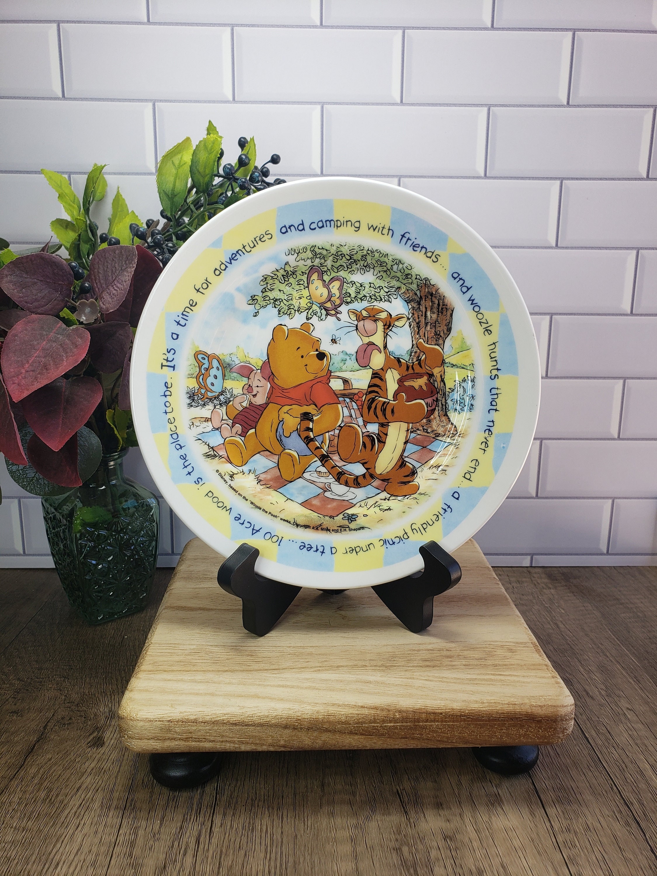 Vintage Winnie the Pooh Plate Wall Hanging Made in England | Gift