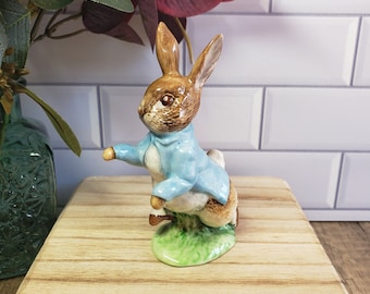 Vintage Beswick BEATRIX POTTER'S Peter Rabbit Porcelain Figurine | Made in England | Beatrix Potter Collector Gifts Nursery Decor Gifts