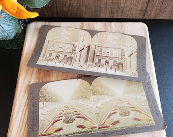 Antique Philadelphia Stereoview Card Lot: Fairmont Park & Carpenters Hall
