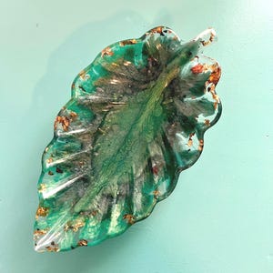 Green and Gold Leaf Tray
