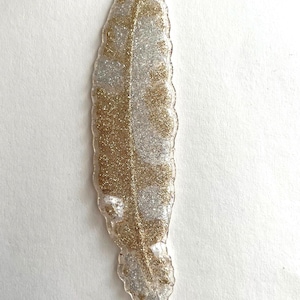 Feather Glitter Bookmark