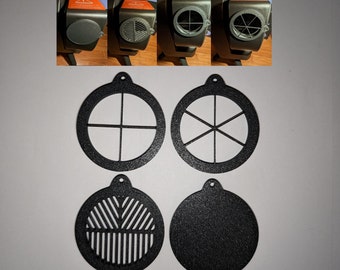 ZWO Seestar S50 Bahtinov Mask Focus, Cap Cover TPu, and Spike Diffraction 3D Printed in PLA (COMBO)