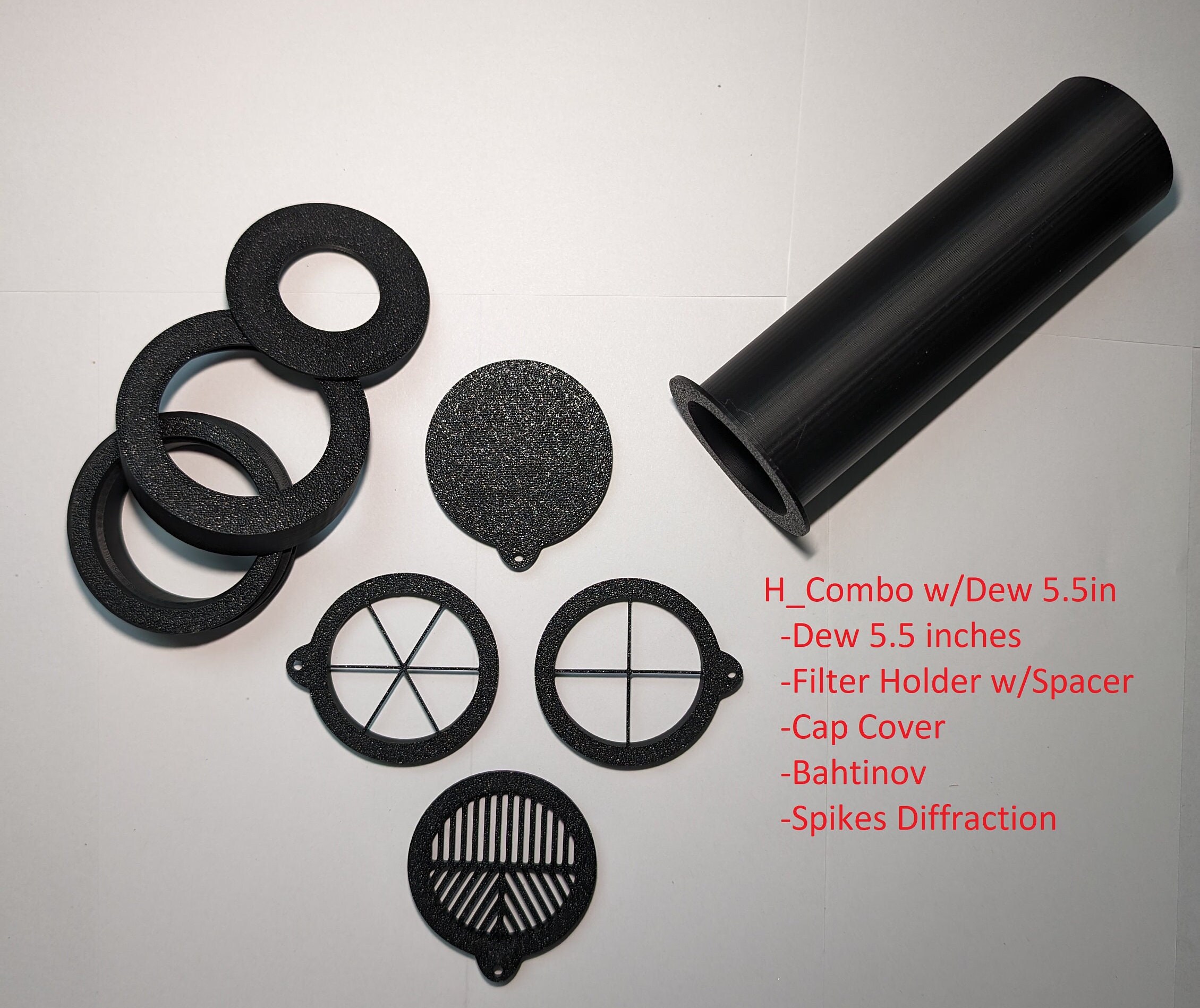 thumbnail image 2 of DIY PLA Dew Shield Cap & Bahtinov Spike For ZWO SeeStar S50 – 1.25" & 2" Filter Holder Compatible 2 of 6