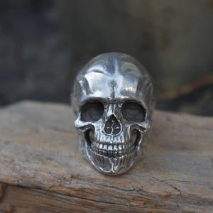Skull Ring, 925 Sterling Silver Skull Ring, 925 Silver Skull Ring, Biker Ring, Mens Ring, Gothic Jewelry, Gift For Him, Skull Silver Jewelry
