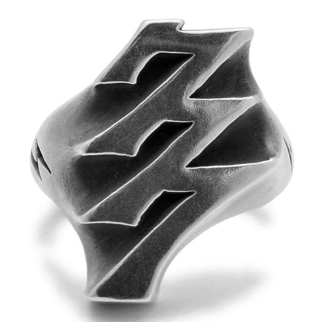 Sterling Silver Mens Biker Ring Biker Jewelry Silver Men Etsy