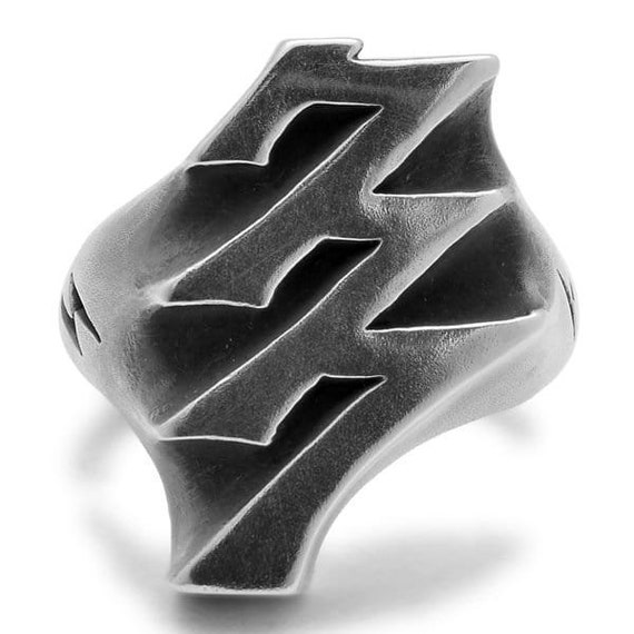 Sterling Silver Mens Biker Ring Biker Jewelry Silver Men Etsy