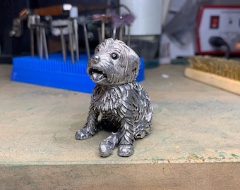 Sterling Silver Dog Ring, Handmade Pet Jewelry, Dog Lover Gift
