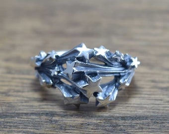Handmade Sterling Silver Shooting Star Ring – Celestial Jewelry