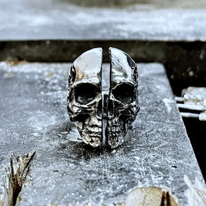 Unique Skull Ring - Skull 925 Sterling Silver Ring Jewelry -Skull Ring Silver - Gift For Him - Gothic Jewelry- Mens Silver Skull Ring